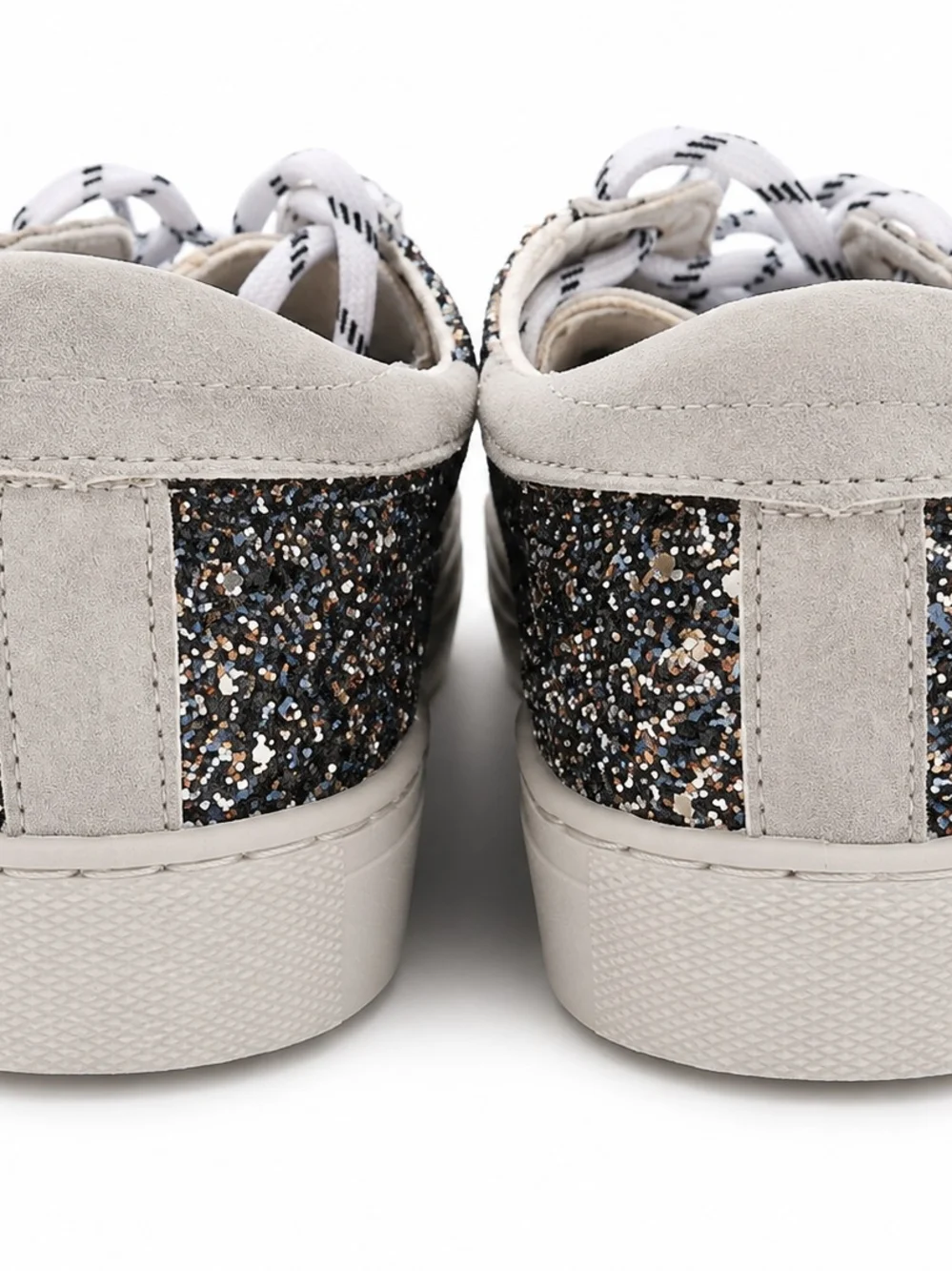 Comfort Est. 1946 Glitter Sneakers Size 8 NWOT Beige Taupe Sparkle Lace Up Shoes
